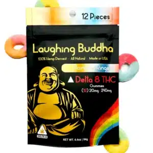 12-Pack Rainbow Rings Laughing Buddha Gummies