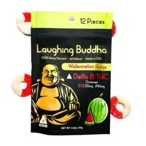 12-Pack Watermelon Rings Laughing Buddha Gummies