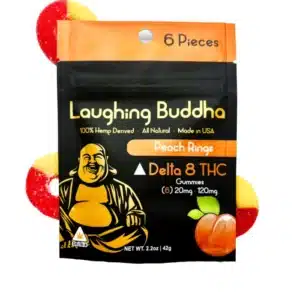 6-Pack Peach Rings  Laughing Buddha Gummies